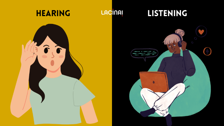 difference between hearing and listening